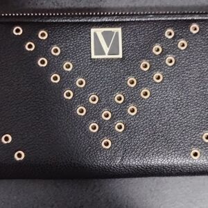 Victoria's Secret Black Clutch with Gold Accents